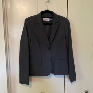 Charcoal Grey Calvin Klein Suit Jacket